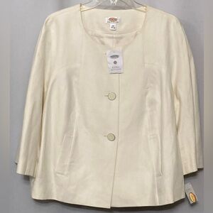 TALBOTS  Collarless A-Line Blazer Jacket  NWT